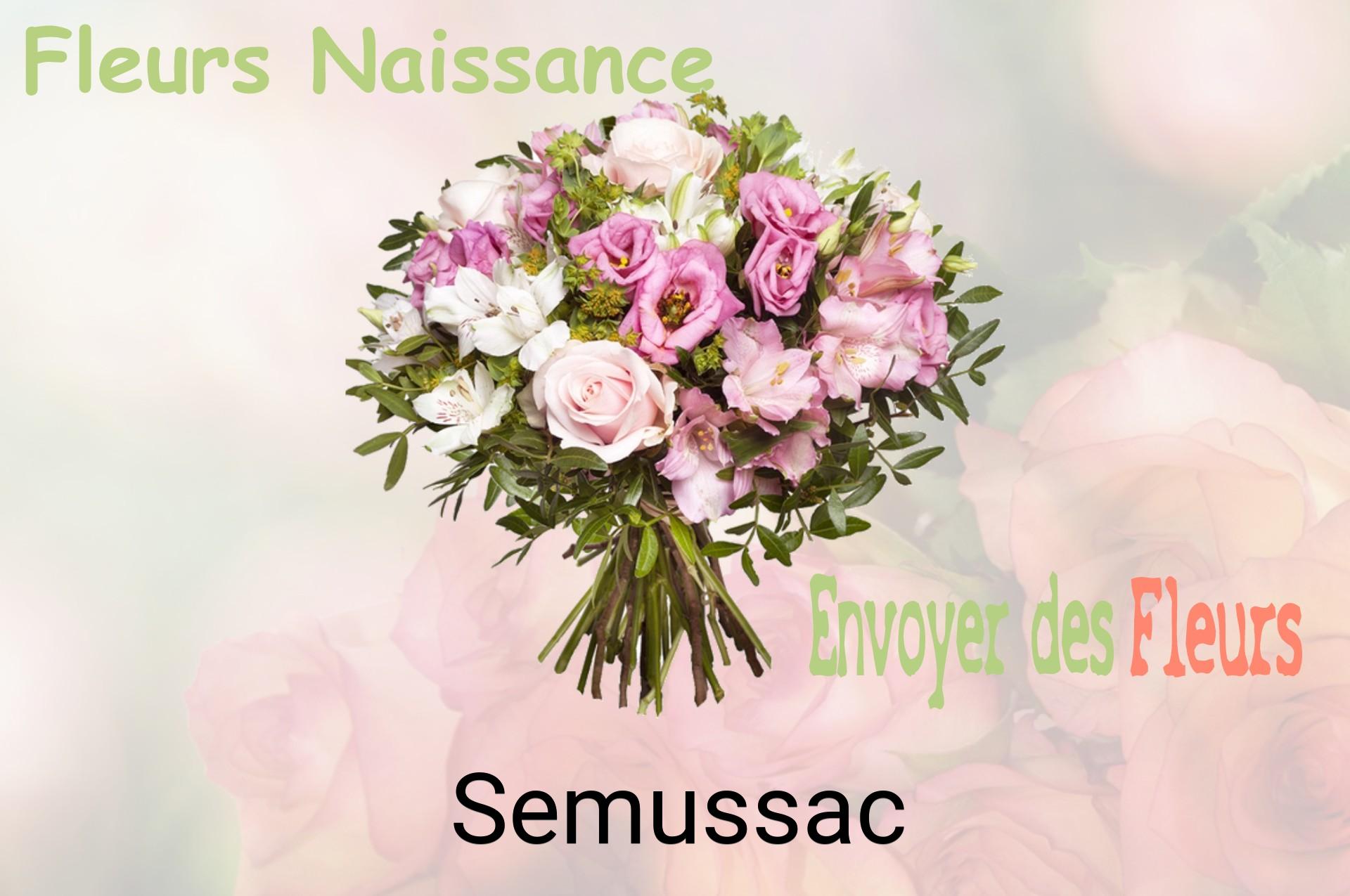 Bouquet de fleurs de naissance livré à Semussac